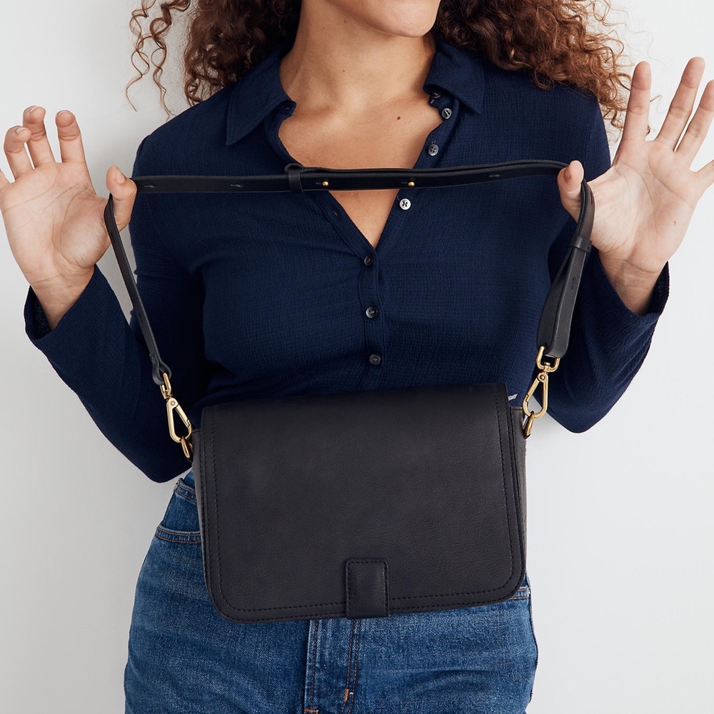 Madewell The Transport Flap Shoulder Bag (true black)